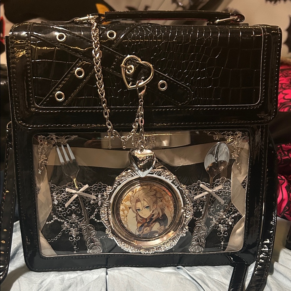 decorated gothic jirai ita bag 2 way
